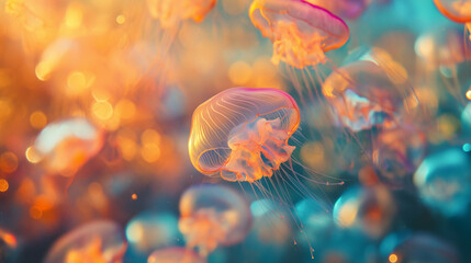 Beautiful jellyfish desktop background