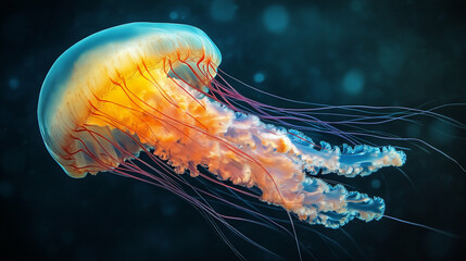 Beautiful jellyfish desktop background