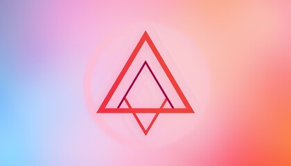 Fototapeta premium Vibrant Red Triangle Geometric Pattern Background Pink Purple Gradient