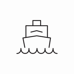 ship sea icon sign vector