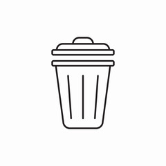 trash bin icon sign vector