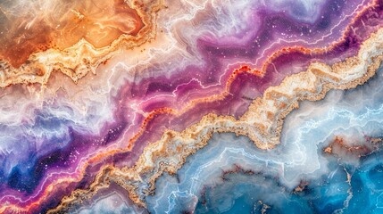 Fototapeta premium Vibrant and colorful marble texture resembling a cosmic nebula, perfect for a wide range of creative projects