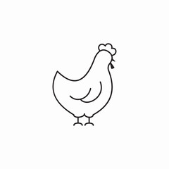 animal chicken icon sign vector