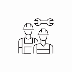 construction workers icon sign vector
