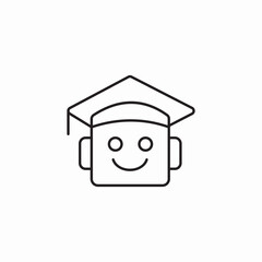graduate user icon sign vector