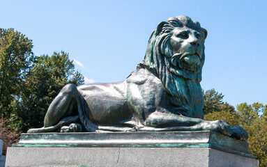 lion at George-Étienne-Cartier-Monument Montreal Québec Canada