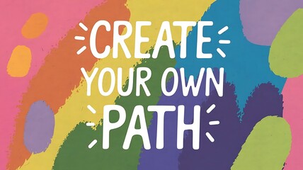 Create Your Own Path T-shirt Design Motivational Quote, Illustartion,Typography,Banner,Poster
