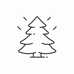 fir tree icon sign vector