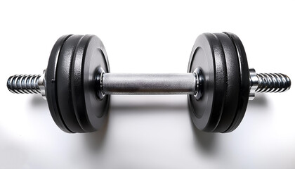 Naklejka premium Dumbbell lying down, isolated on a white background