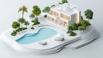 Minimalist Hotel Room Floor Plan Design