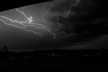 stormy weahter with lightning
