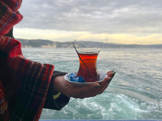 Turkish tea in the sea