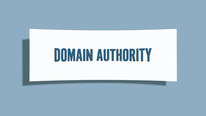 Domain Authority.. A card isolated on blue background.