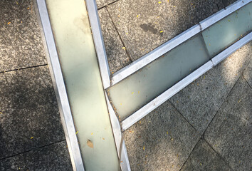 Fototapeta premium public park floor lighting details - Stock Photo