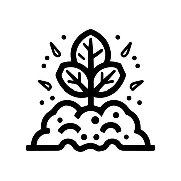 recommend clip art: manure icon or modern line symbol. Vector line art and icon design with bold outline. Black and white Pixel Perfect minimalistic symbol isolated white background. Silhouette simple thin sign