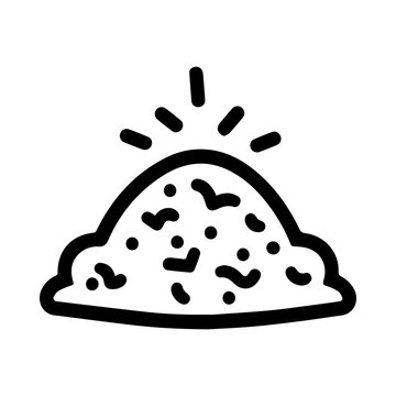 recommend clip art: manure icon or modern line symbol. Vector line art and icon design with bold outline. Black and white Pixel Perfect minimalistic symbol isolated white background. Silhouette simple thin sign