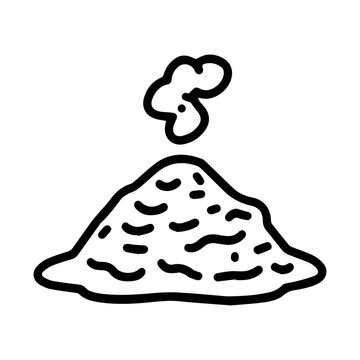 recommend clip art: manure icon or modern line symbol. Vector line art and icon design with bold outline. Black and white Pixel Perfect minimalistic symbol isolated white background. Silhouette simple thin sign
