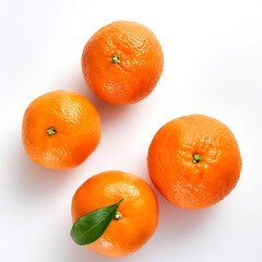 mandarin oranges isolated on a white background