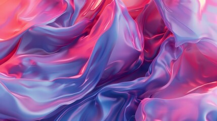 Abstract background forming flowing pink and blue cloth