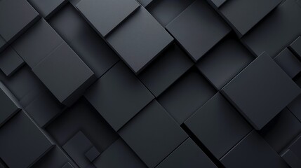Fototapeta premium Dynamic and modern abstract background featuring black cubes forming a three dimensional pattern