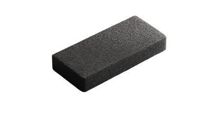 A whiteboard eraser with a textured surface isolated on a transparent background, PNG 