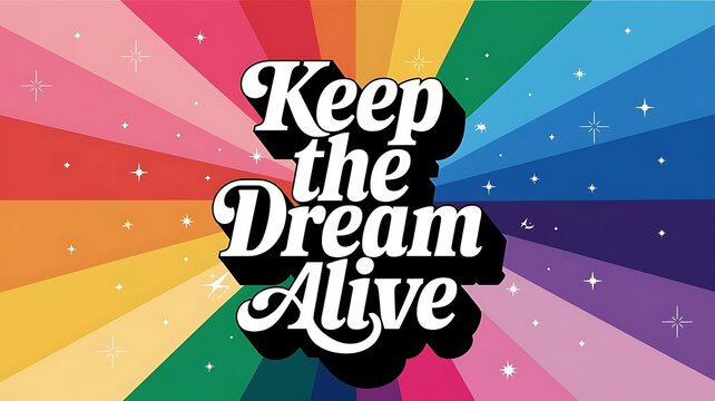 Keep the Dream Alive T-shirt Design Motivational Quote, Illustartion,Typography,Banner,Poster