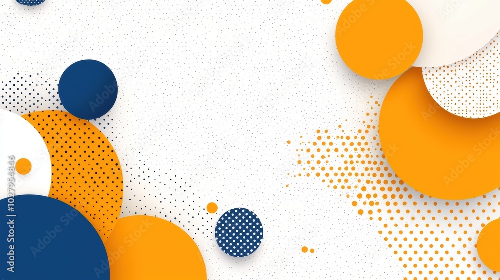 Poster abstract geometric shapes with bright colors and patterns