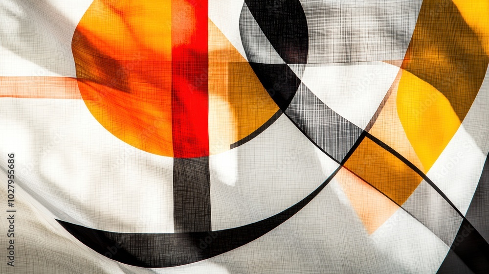 Aufkleber abstract colorful pattern with shapes and textures