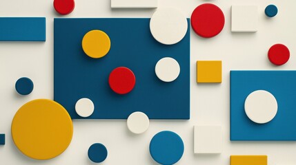 Naklejka premium Artistic Composition of Colorful Geometric Shapes