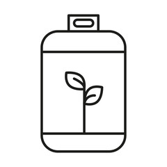 Biogas icon flat line symbol set.