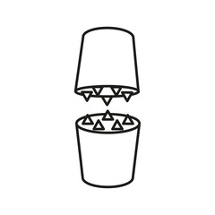 drugs grinder icon flat line symbol set.