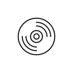 DVD icon flat line symbol set.