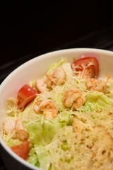 Delicious Fresh Shrimp Salad Featuring Crisp Vegetables and Tasty Cheddar for a Gourmet Experience