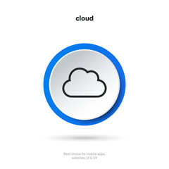 Cloud icon illustrations. Vector cartoon clouds in flat design. Clouds symbol