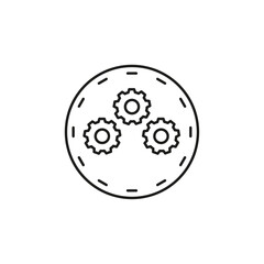 Function icon flat line symbol set.