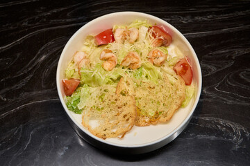 Delicious Fresh Shrimp Salad Featuring Crisp Vegetables and Tasty Cheddar for a Gourmet Experience