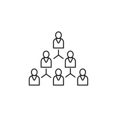 hierarcheal straucture icon flat line symbol set.