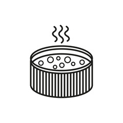 Jacuzzi icon flat line symbol set.
