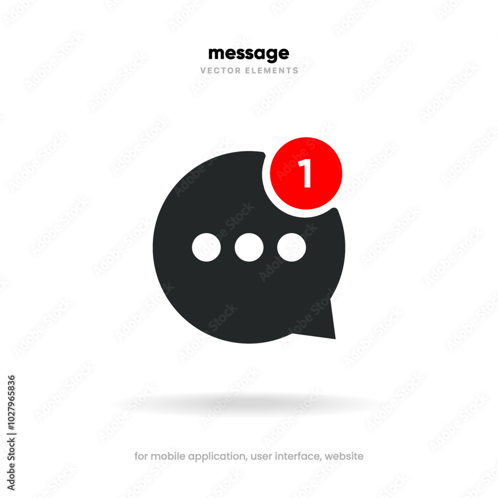 Aufkleber new message notification concept on realistic smartphone mockup. new email pop up. incoming, open me