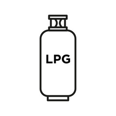 Obraz premium LPG Icon flat line symbol set.