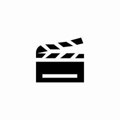 clapper board icon sign vector