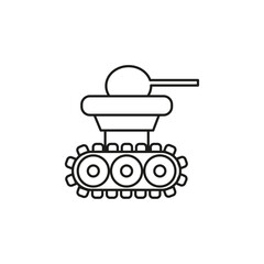 Military robot icon flat line symbol set.