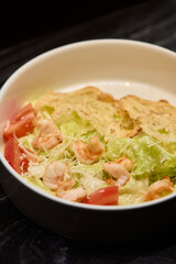 Delicious Fresh Shrimp Salad Featuring Crisp Vegetables and Tasty Cheddar for a Gourmet Experience