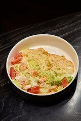 Delicious Fresh Shrimp Salad Featuring Crisp Vegetables and Tasty Cheddar for a Gourmet Experience