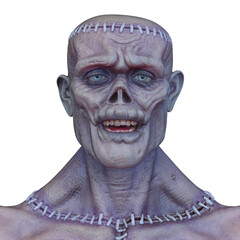 男性モンスターの顔　3DCGレンダリング