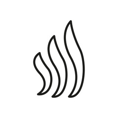 Obraz premium Smoke steam silhouette icon flat line symbol set.