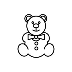soft toy icon flat line symbol set.