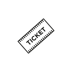 Obraz premium ticket icon flat line symbol set.