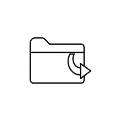 Ushare folder line cicon flat line symbol set.