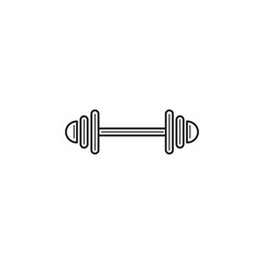 weight barbell icon flat line symbol set.